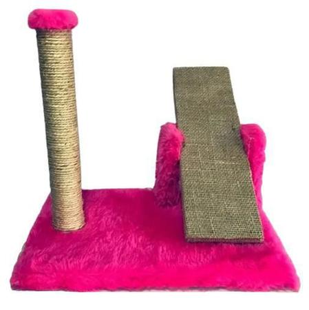 Imagem de Arranhador Para Gatos Mini Poste Com Gangorra Rosa Pink