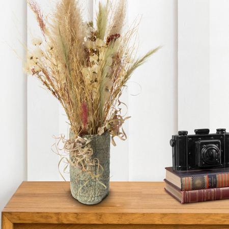 Arranjo de Flores Desidratados Decor Outono Pampas n2 + Vaso - Tem Flores Imagem de Arranjo de Flores Desidratados Decor Outono Pampas n2 + Vaso