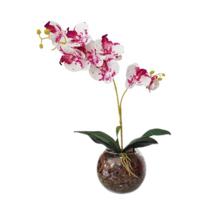 Imagem de Arranjo de flores Orquídea Artificial vaso terrário Ciro