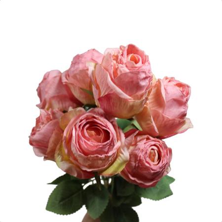 Imagem de Arranjo De Flores Rosas Artificiais Realistas Enfeite