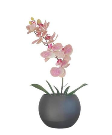 Imagem de Arranjo De Orquídea Artificial Com Vaso Grande Flores Mesa