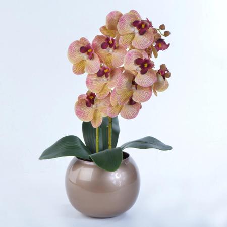 Imagem de Arranjo de Orquídea Artificial em Vaso Cobre Valentina