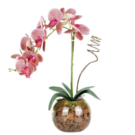 Imagem de Arranjo de Orquídea Artificial Rosa Delicada vaso Aquário