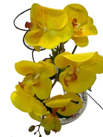 Imagem de Arranjo de orquidea c/3 astes em vaso espelhado