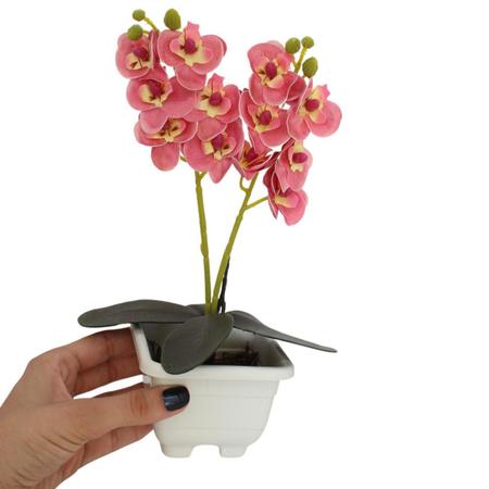 Imagem de Arranjo Flor Artificial Orquídea + Cartão Feliz Dia das mães
