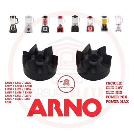 Imagem de Arraste do Copo 2 Peças Original Liquidificador Arno Power Max / Clic Mix / Power Mix / Faciclic