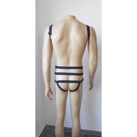 Harness bra arreio de busto Pablo figurino fetiche sexshop - Almah