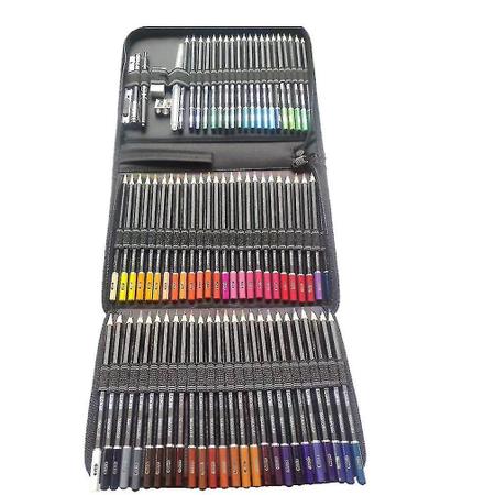 Imagem de Art Set 78 unidades de lápis de cor solúveis em água com bolsa