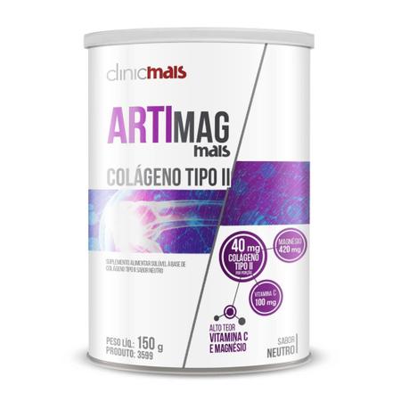 Imagem de Artimag Mais  - Colágeno tipo II - Sabor Laranja e Gengibre - 150g - clinicmais