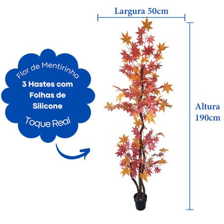 Imagem de Arvore Artificial  Folha Canadense Platano Grande Sem Vaso Decoração