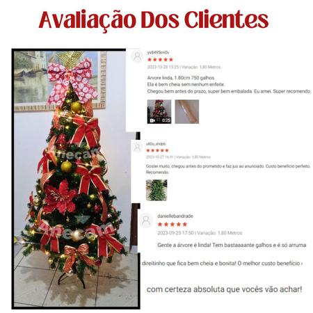 Árvore Natal Grande Pinheiro Verde 1,50 Metros 450 Gallhos, Magalu  Empresas