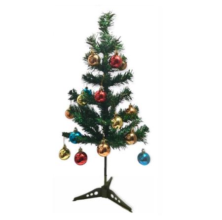 Árvore De Natal Pequena 60 cm Decorada Com 24 Bolinhas Natal Enfeites  natalinos festa