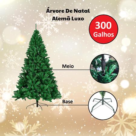 Imagem de Árvore De Natal Alemã Verde 1,20m 300 Galhos Pinheiro