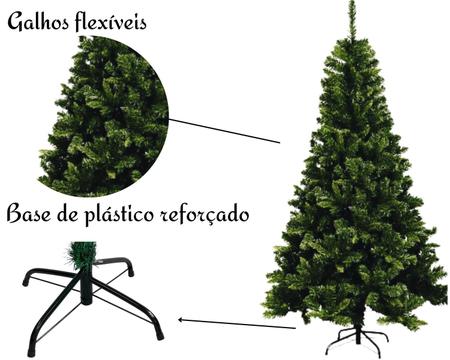 Árvore de natal artificial modelo balsâmico de 1,80 cm