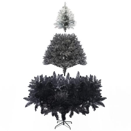 Imagem de Árvore de Natal artificial Senjie Black Gradient Spruce 6 pés