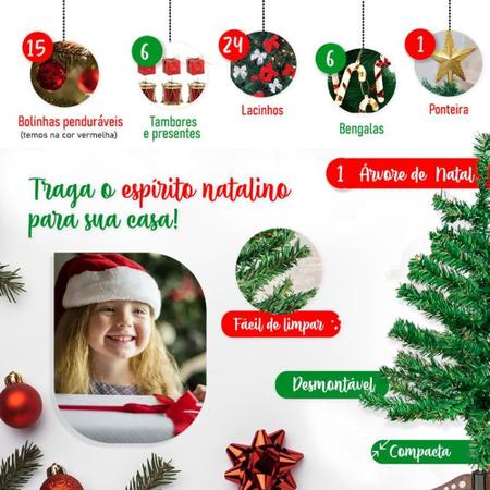 Árvore Natal Decorada Pequena 60cm Linda Barato - Rio Master - Árvore de  Natal - Magazine Luiza