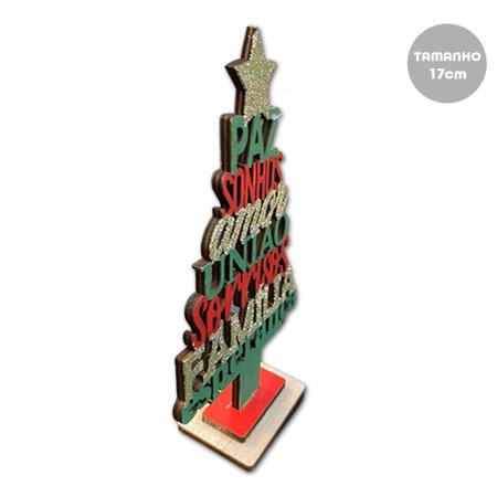 Imagem de Àrvore de Natal Decorativa C/ Palavras 17CM NATM0025