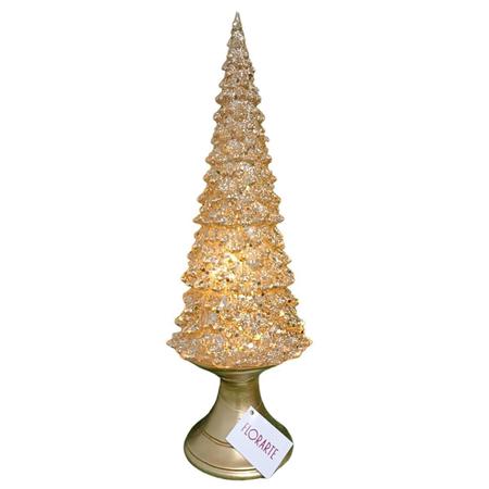 Imagem de Árvore De Natal Dourada C/Led 35X11,5Cm Florarte