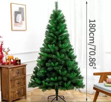 Imagem de Árvore De Natal Grande Verde Artificial Luxo 1,80 750 Galhos Cheia