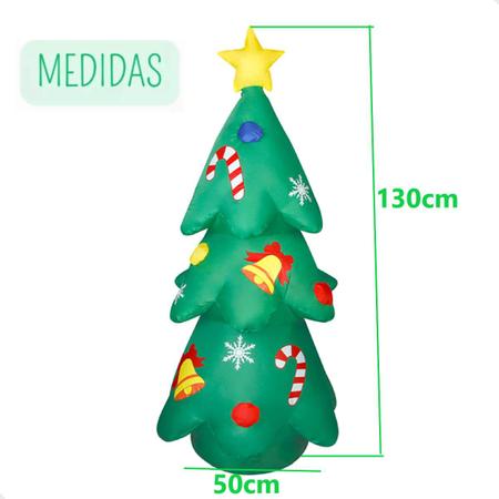 Imagem de Árvore De Natal Inflável Enfeite Decoração Natalina 130cm