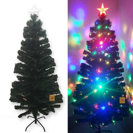 Arvore de Natal 1,80 Mts Fibra Otica e Led de Bolinhas Coloridas Arvores de  Natal