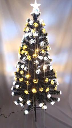 Imagem de Árvore de Natal LED Fibra Ótica Cristal 120Cm Luzes Bivolt