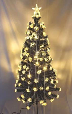 Imagem de Árvore de Natal LED Fibra Ótica Cristal 180Cm Luzes Bivolt