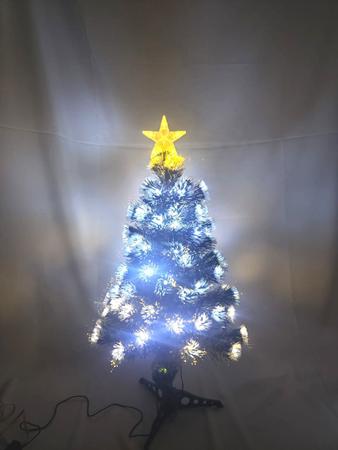 Imagem de Árvore de Natal LED Fibra Ótica Cristal 90Cm Luzes Multifunc