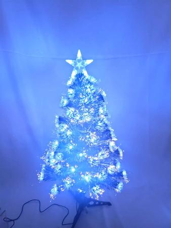 Imagem de Árvore de Natal LED Fibra Ótica Cristal 90Cm Luzes Multifunc