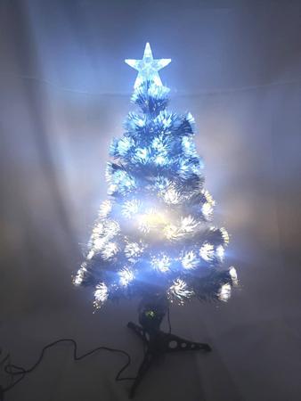 Imagem de Árvore de Natal LED Fibra Ótica Cristal 90Cm Luzes Multifunc