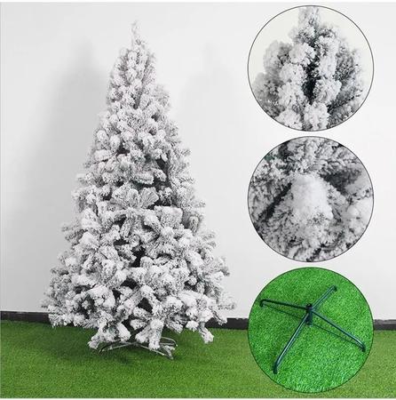 Árvore De Natal Luxo Pinheiro Verde Com Neve Nevada E Pinha 1.50m 412  Galhos AW215 - Chibrali - Árvore de Natal - Magazine Luiza