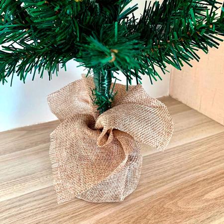 Mini árvore de natal dobrável Juta verde 60 cm