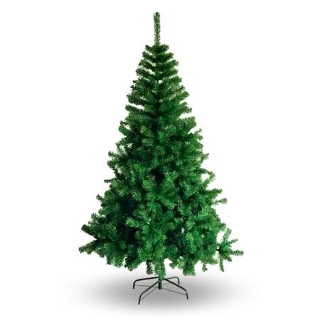 Imagem de Árvore De Natal Pinheiro Canadense Verde 210cm 650 galhos, Luxo, Premium, Base de Metal, Pés de Ferro, Fácil Montagem