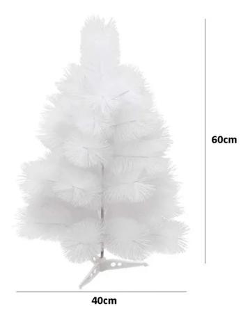 Imagem de Árvore De Natal Pinheiro De Mesa Luxo 60cm Cor Branca NTY9211