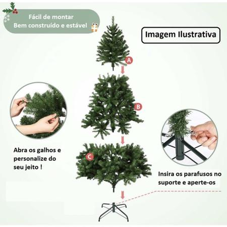 Árvore de Natal Pinheiro 1,80 m 180 cm HV 600 Galhos - GIFTCENTER