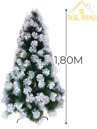 Árvore Pinheiro De Natal Luxo Cor Verde Com Neve Flocos 1,80m 420 Galhos  A0618M - Chibrali - Árvore de Natal - Magazine Luiza