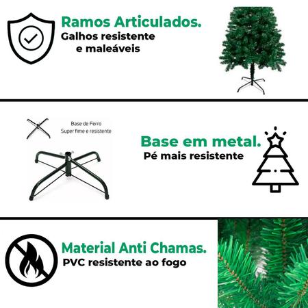 Imagem de Árvore de natal pinheiro tradicional 1,80m 388 galhos a0014