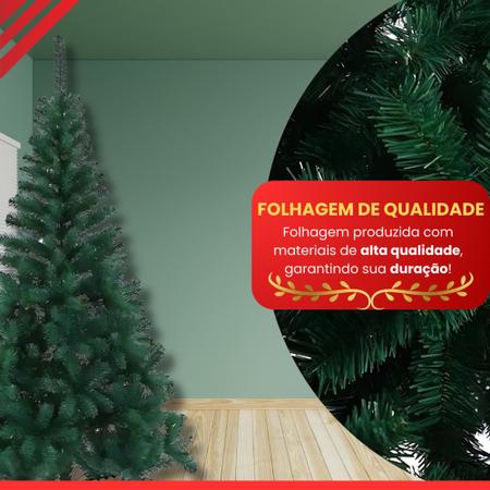 Imagem de Árvore De Natal Pinheiro Verde Grande Luxo Tradicional Cheia Decoração Natalina Ajustável Flexíveis