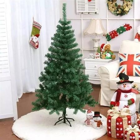 Imagem de Árvore De Natal Pinheiro Verde Grande Luxo Tradicional Cheia Decoração Natalina Ajustável Flexíveis