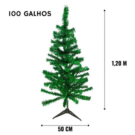 Arvore de Natal Pinheiro Verde Natal 1,20 M 100 Galhos - brilho - Árvore de  Natal - Magazine Luiza