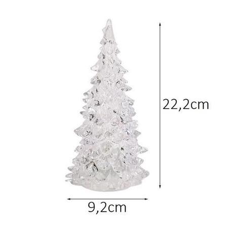 Imagem de Árvore de Natal Pisca Pisca Acrílico Enfeite Mesa LED 27cm