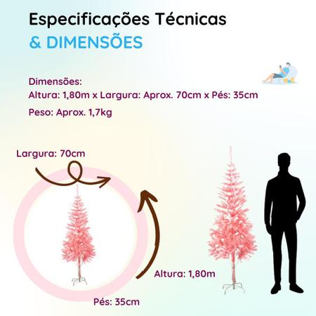 Arvore de Natal Rosa com 1,80 Metros e 320 galhos Papai Noel-Wincy Natal Imagem de Arvore de Natal Rosa com 1,80 Metros e 320 galhos Papai Noel-Wincy Natal