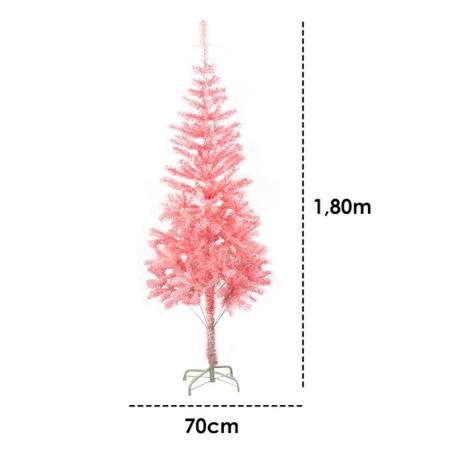 Árvore de Natal Rosa Claro - 1,80m