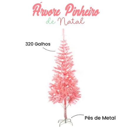 Árvore De Natal Rosa Barbie 1,50 320 Linha Premium Promoção