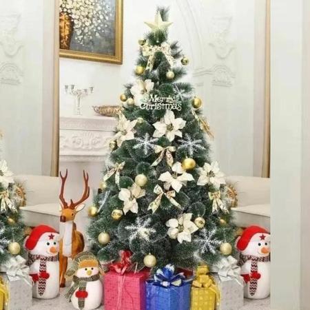 Árvore De Natal Verde Com Neve Luxo 1,20m 170 Galhos A0612m