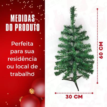 Árvore De Natal Pequena Pé de Madeira Pinheiro Verde Luxo 60cm - 60 Galhos  Premium - top natals - Árvore de Natal - Magazine Luiza