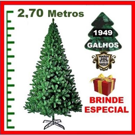 Imagem de Arvore de Natal Verde Pinheiro 1949 Galhos 2,70 Metros , Arvores De Natal  - Enfeites De Natal