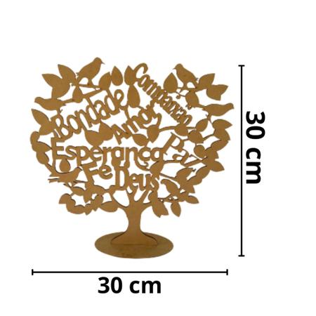 Imagem de Árvore Dos Desejos Decorativa Lembrancinha Em MDF Crú Peça Para Decoração De Sala Quarto Escritório