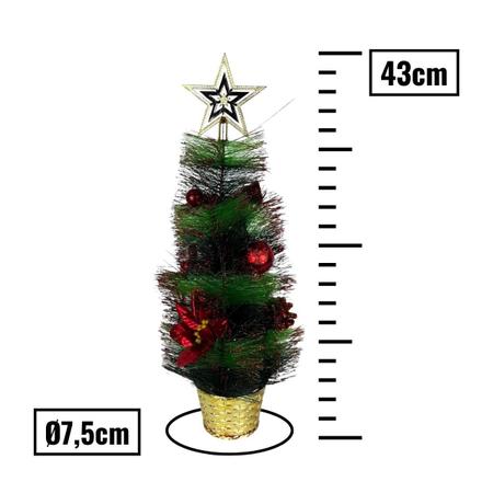 Árvore Natal De Mesa Decoração Luxo C/Enfeite Estrela 43cm - TOP NATAL -  Árvore de Natal - Magazine Luiza