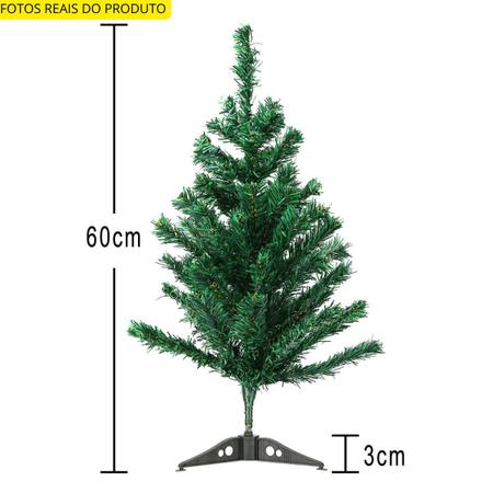 Árvore De Natal Pequena Pé de Madeira Pinheiro Verde Luxo 60cm - 60 Galhos  Premium - top natals - Árvore de Natal - Magazine Luiza